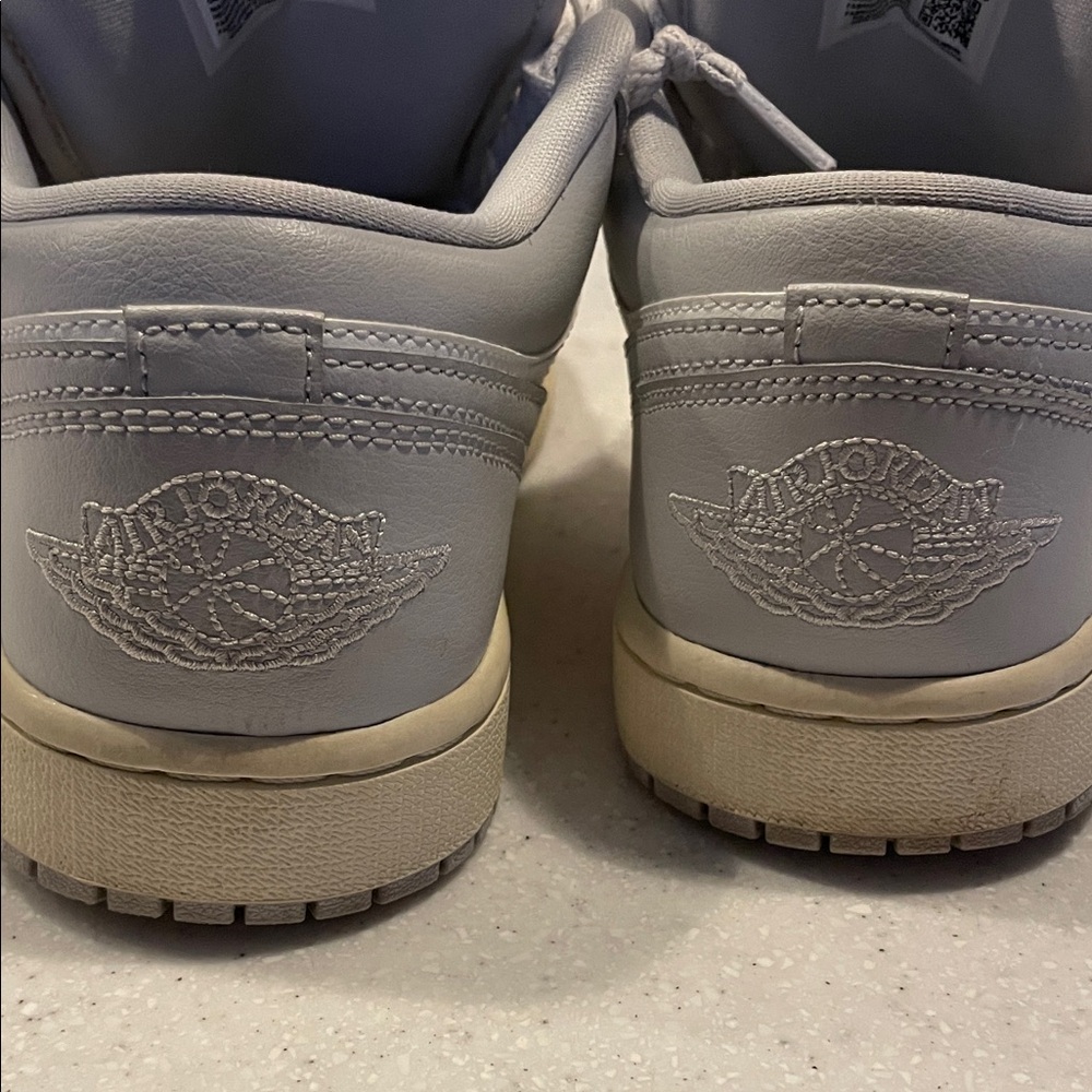 Jordan Light Gray Sneakers with Cream Soles - Picture 2 of 9